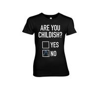 Hybris Are You Childish Girly Tee Damen T-Shirt Black