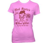 Hybris Bad Santa's Gift Shop Girly Tee Damen T-Shirt Pink