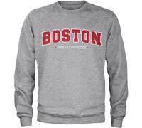 Hybris Boston Massachusetts Sweatshirt Heather-Grey