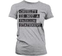 Hybris Cruelty Is Not A Fashion Statement Girly T-Shirt Damen Heather-Grey