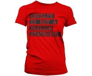 Hybris Cruelty Is Not A Fashion Statement Girly T-Shirt Damen Red