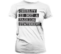 Hybris Cruelty Is Not A Fashion Statement Girly T-Shirt Damen White