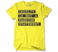 Hybris Cruelty Is Not A Fashion Statement T-Shirt Yellow