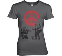 Hybris Damen Soldiers Painting CND Sign Girly Tee SH-5-BK001-H33-8