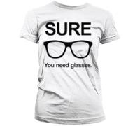 Hybris Damen Sure You Need Glasses Girly T-Shirt SH-5-15705-LFH2-13