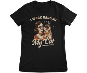 Hybris Damen Top I Work Hard So My Cat Can Have A Better Life HY-5-CAT019