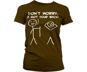 Hybris Don't Worry, I Got Your Back Girly T-Shirt Damen Brown
