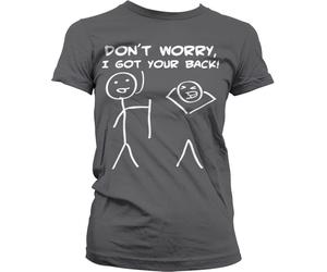 Hybris Don't Worry, I Got Your Back Girly T-Shirt Damen Dark-Grey