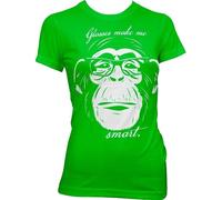 Hybris Glasses Makes Me Smart Girly Tee Damen T-Shirt Green
