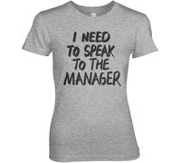 Hybris I Need To Speak To The Manager Girly Tee Damen T-Shirt Heather-Grey