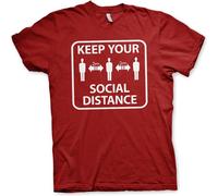 Hybris Keep Your Social Distance T-Shirt Tango-Red