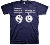 Hybris Let's Slow Down For A Second T-Shirt Navy