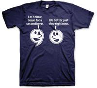 Hybris Let's Slow Down For A Second T-Shirt Navy