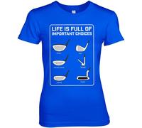 Hybris Life Is Full Of Important Choices Girly Tee Damen T-Shirt Blue