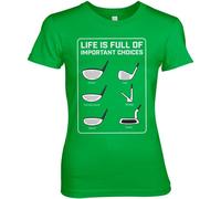 Hybris Life Is Full Of Important Choices Girly Tee Damen T-Shirt Green