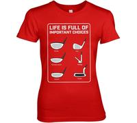 Hybris Life Is Full Of Important Choices Girly Tee Damen T-Shirt Red