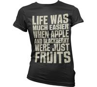 Hybris Life Was Easier... Girly T-Shirt Damen Black