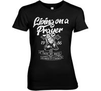 Hybris Living On A Prayer Girly Tee Damen T-Shirt Black