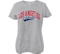 Hybris Los Angeles California Girly Tee Damen T-Shirt Heather-Grey