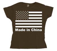 Hybris Made In China Girly T-shirt Damen Brown