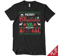 Hybris Merry Christmas Ya Filthy Animal Big Tall T-Shirt SH-1-16088-H71-1