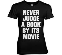 Hybris Never Judge a Book By It's Movie Girly Tee Damen T-Shirt Black