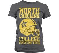 Hybris North Carolina College Girly T-Shirt Damen Dark-Grey