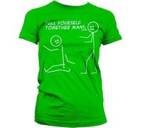 Hybris Pull Yourself Together Man Girly T-Shirt Damen Green