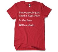 Hybris Some People Just Need A High Five T-Shirt Red