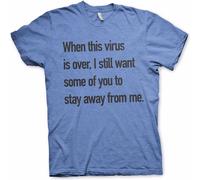 Hybris Stay Away From Me T-Shirt Heather-Blue