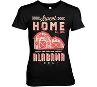 Hybris Sweet Home Alabama Girly Tee Damen T-Shirt Black