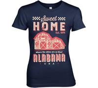 Hybris Sweet Home Alabama Girly Tee Damen T-Shirt Navy