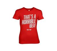 Hybris That's A Horrible Idea, What Time? Girly Tee Damen T-Shirt Red