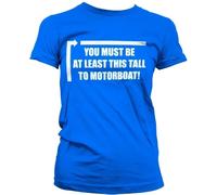 Hybris This Tall To Motorboat Girly Tee Damen T-Shirt Blue