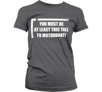 Hybris This Tall To Motorboat Girly Tee Damen T-Shirt Dark-Grey