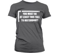 Hybris This Tall To Motorboat Girly Tee Damen T-Shirt Dark-Grey