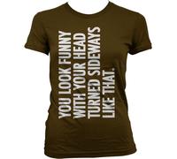 Hybris You Look Funny With Your Head Girly T-Shirt Damen Brown