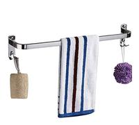 HYBXAQ Single Rod with Hook, Multifunctional Easy to Install Wall Hanging Towel Rack-Length 40CM Towel Storage Bath Towel Rail Towel Bar for Bathroom (Size : 30cm)