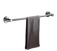 HYBXAQ Single Towel Holder Rack Stainless Steel Brushed Towel Bar Rail 80cm 90cm 100cm 110cm 120cm Towel Rod Wall Mount for Kitchen Bathroom and Toilet (Size : 3.3ft/100cm)