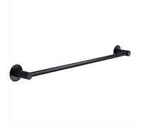 HYBXAQ Stainless Steel Towel Bar Rails, 100cm 110cm 120cm Multi-size Towel Holder Rack for Bathroom, Kitchen Dish Cloths Hanger, Polished Finish (Black) (Size : 50cm)
