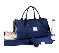 HYC00 Gym Bag Womens Mens with Shoes Compartment and Wet Pocket,Travel Duffel Bag for Women for Plane,Sport Gym Tote Bags Swim Yoga,Weekend Overnight Bag Carry on Bag Hospital Holdalls,Royal Blue