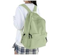 HYC00 School Backpack Womens, Causal Travel School Bags 14 Inch Laptop Backpack Rucksack Bag for Women Teenage Girls Boys Lightweight College Rucksack Water Resistant Bookbag Work Daypack, Green
