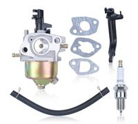 Hyceker Carburetor Kit with Fuel Pipe, Spark Plug, Gaskets for Honda GX160 GX200 GX168 GX140 GX120 5.5 HP 6.5 HP Lawn Mower Engine Spare Parts, Replacement 16100-ZH8-822