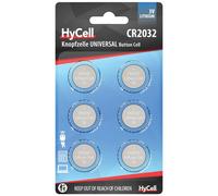 HyCell 1516-0026 Button Cell CR2032 3V 200mAh Lithium Pack of 6