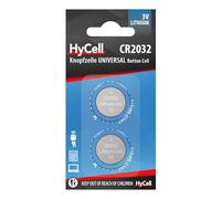 HYCELL 5020202 3V Lithium CR 2032 Button Cell, Silver, Pack of 2