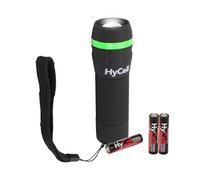 HYCELL Mini Flashlight Zoom focusable (1W LED, 55 lumens, Including 3 x AAA Batteries), 1 W, Black