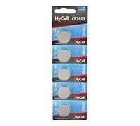 HyCell Pack of 5 Lithium Button Cell CR2025 3V Button Batteries with First Class Quality with Long Durability