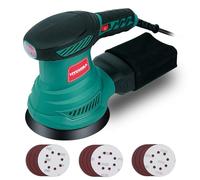 HYCHIKA 300W Orbital Sander, 6 Speed 6000-13000 OPM Electric Sander with 12pcs 125mm Sanding Discs, with Dust Collector