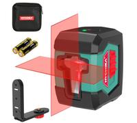 HYCHIKA Laser Level, Laser Levels Self Leveling with Double Laser Module, Laser Spirit Level with 2 Lines Horizontal/Vertical, Flexible Magnetic Base, 2 x AA Batteries Included