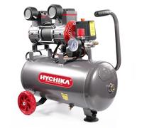 HYCHIKA Air Compressor 24L, 8 Bar, Silent Compressor, Oil Free, Electric Compressor 230V, 1100W Max, Air Intake Volume 160L/min, Adjustable Exhaust Pressure for Spraying, Air Nailer, Tyre Inflation